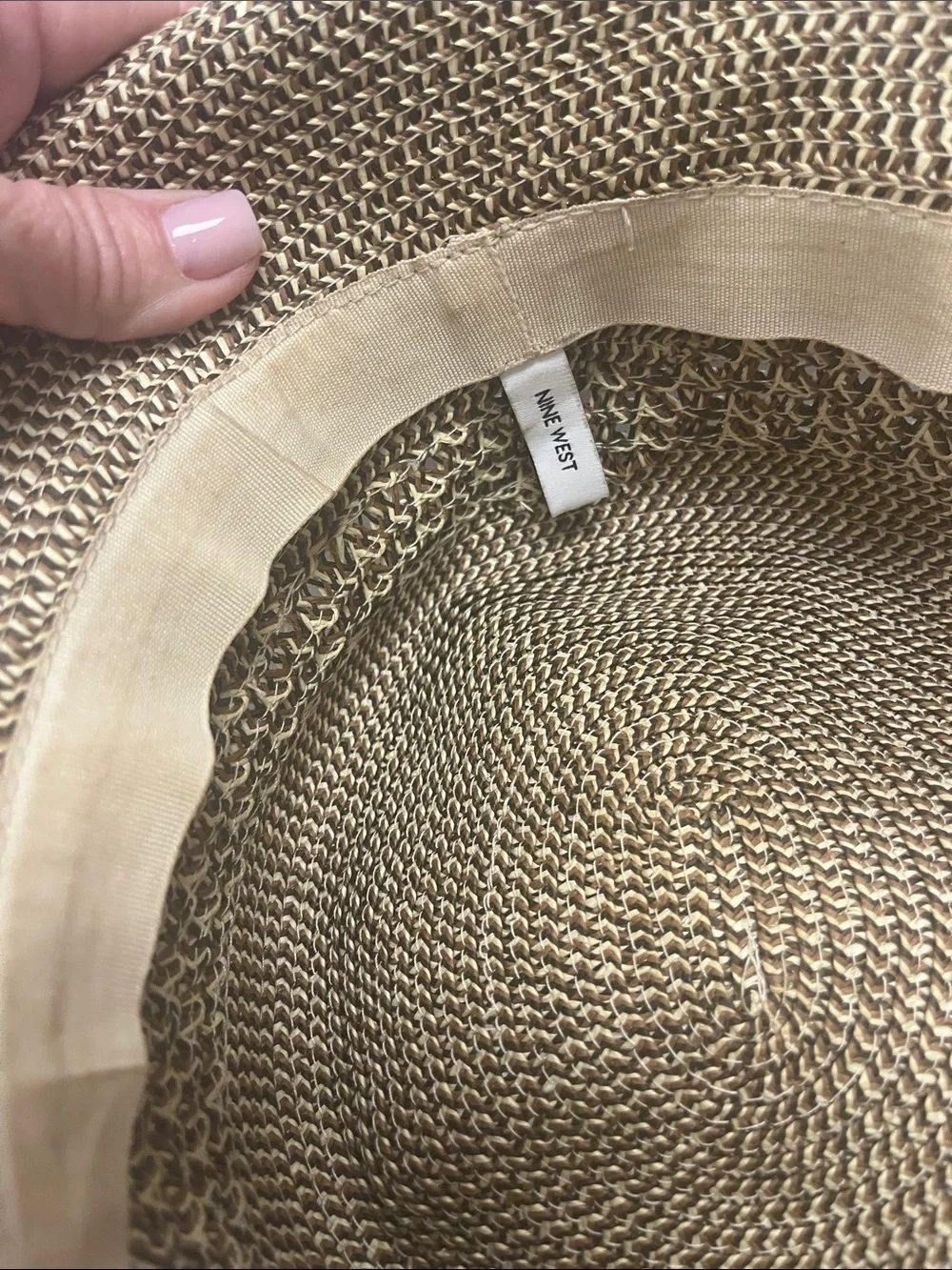 Nine West Natural Straw Sun Hat